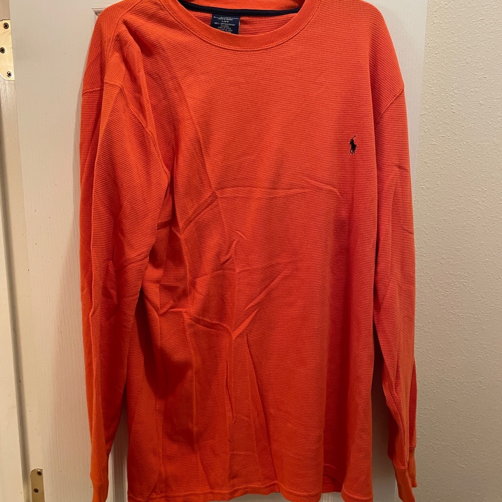 Polo by Ralph Lauren Orange Long Sleeve Tee